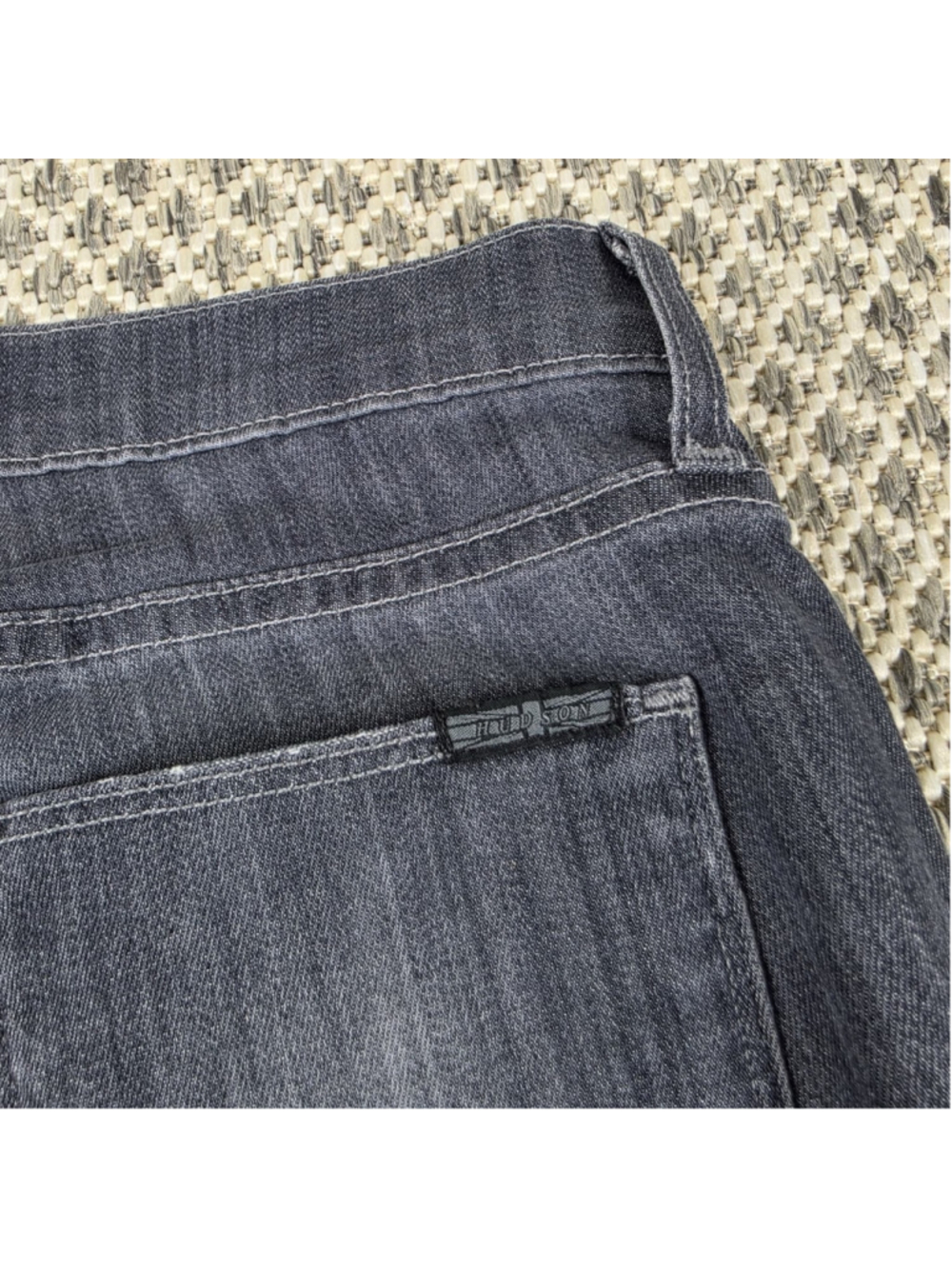 Hudson Jeans Women’s Size 29 Gray Distressed Skinny Stretch Denim USA Made - Picture 8 of 12